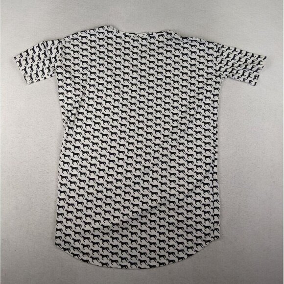 LuLaRoe Women's Top Irma Tunic T-Shirt Black & White Unicorn Print Size XXS - Picture 11 of 13
